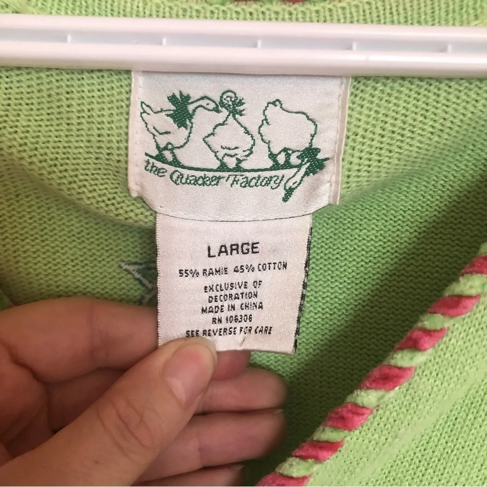 Lime Flamingo Embroidered Cardigan - Picture 8 of 8
